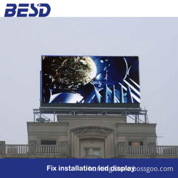 Large outdoor fixed installation advertising full color led billboard/ double sides led sign